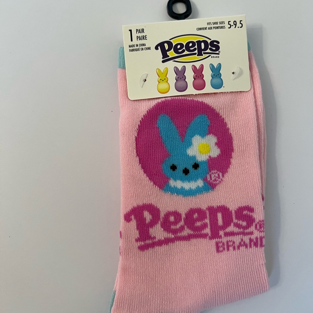 Peeps Themed Socks Set of 3 Womens crew socks Easter Sz 5-9.5 - Picture 6 of 9